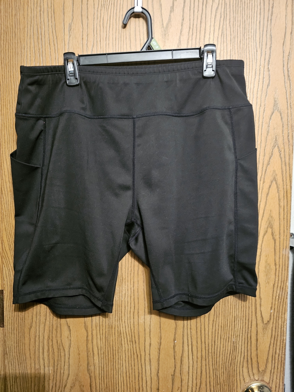 Black Women's Bike Shorts with Side Pockets Sz 3x